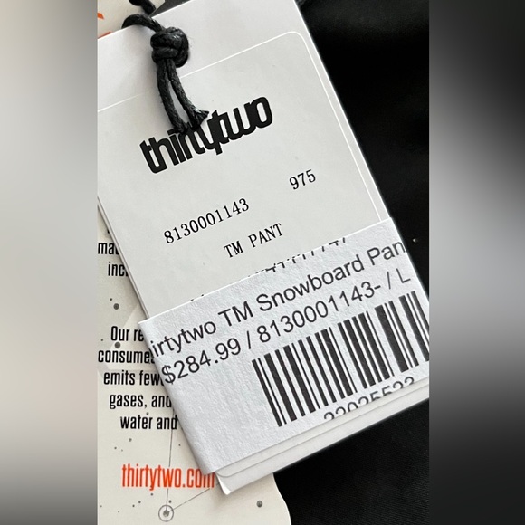 Thirty two black and tan men’s snowboarding pants 2023 BNWT - Picture 7 of 7